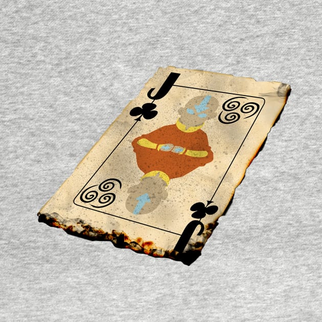 Burning Aang playing card by Hybridwolf